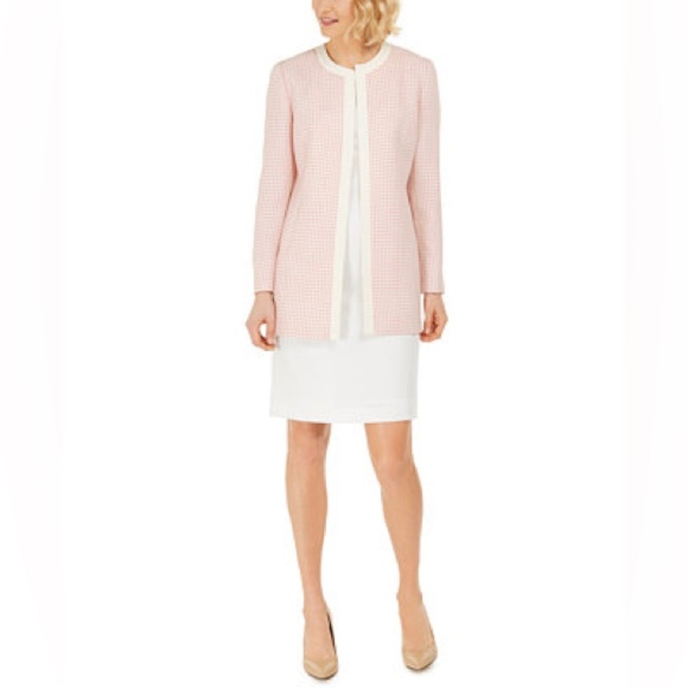 NWT Le Suit Houndstooth Dress Suit